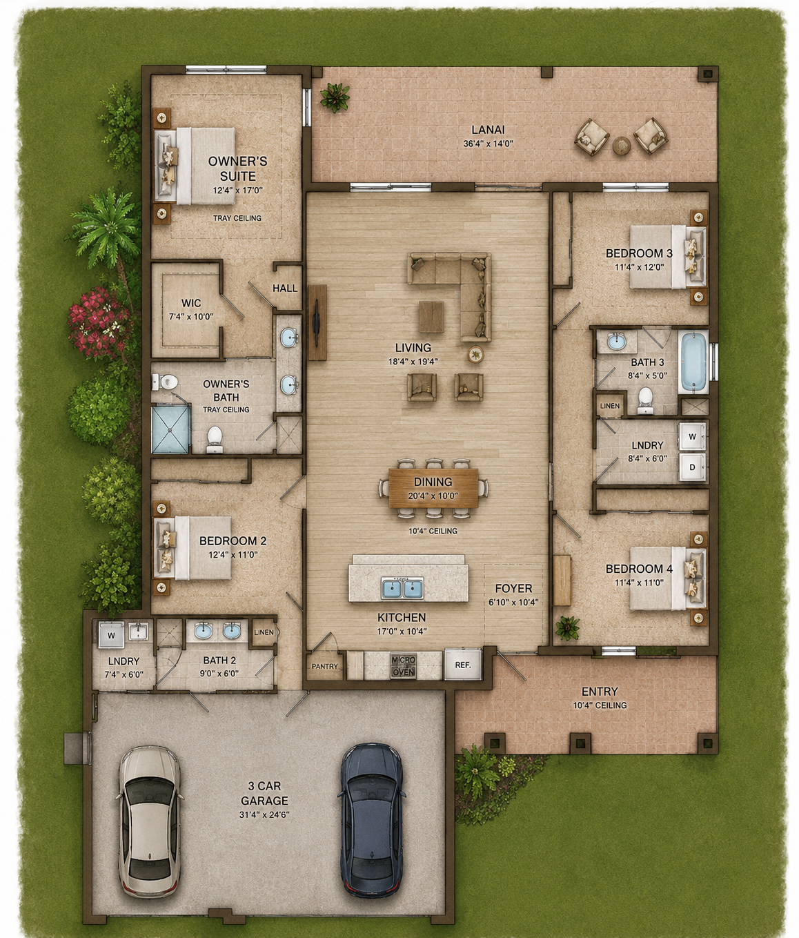 Baybreeze Floor Plan Rendering