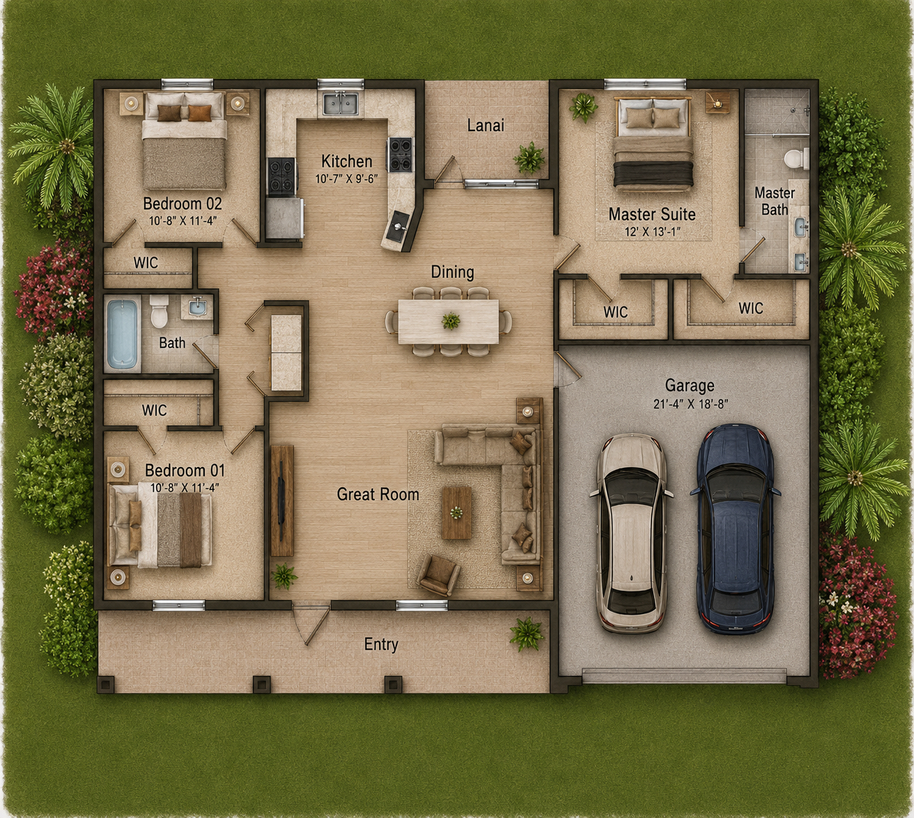 Seashell Floor Plan Rendering