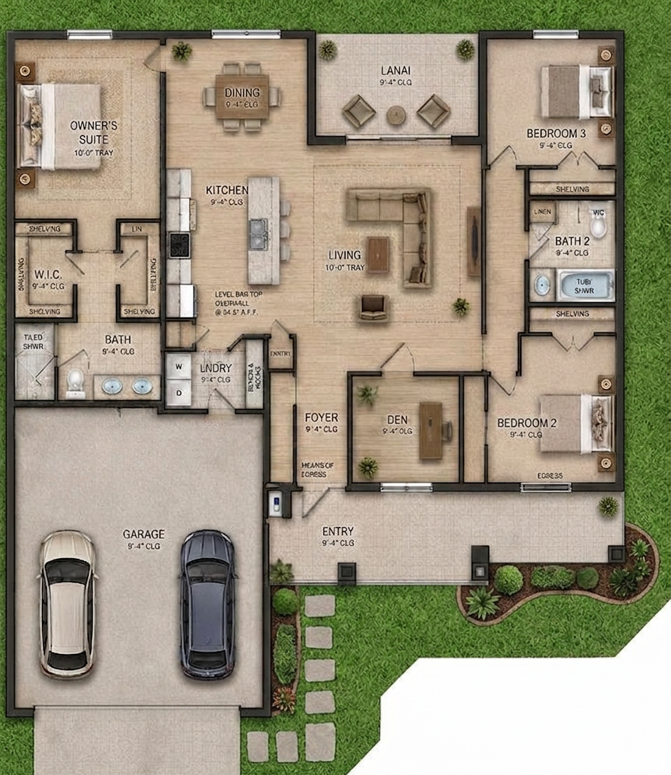 Sunset Floor Plan Rendering